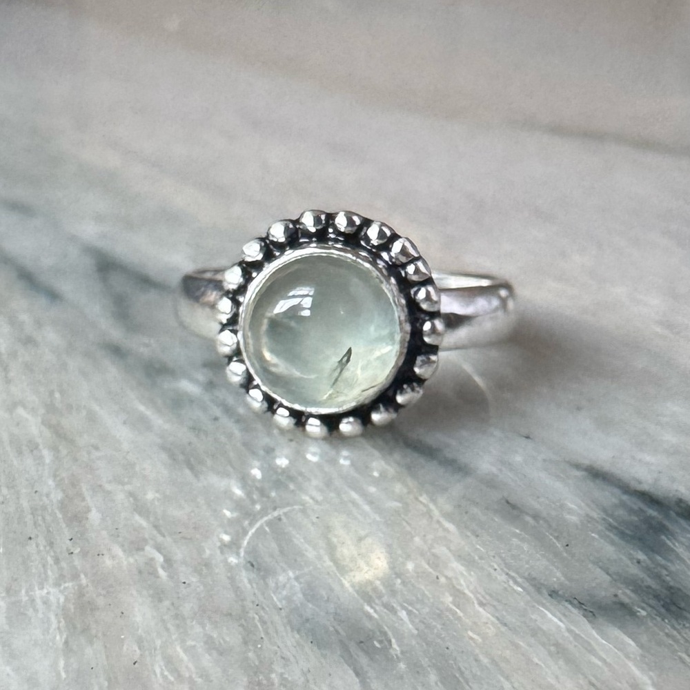 NWOT Sundance Shady Lane Ring, Prehnite, Sterling Silver